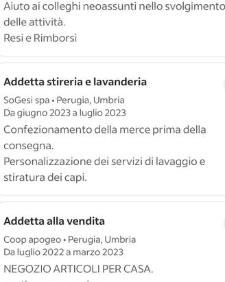 Scaffalista magazziniera cassiera commessa e altre