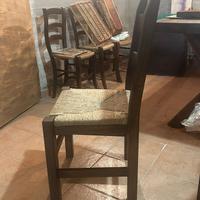 tavolo in legno massiccio con 6 sedie coordinate