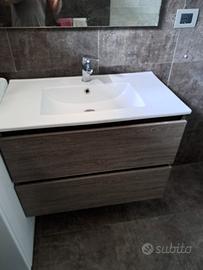 Mobile Bagno Sospeso Moderno – Completo di Lavabo,