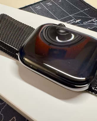 Apple watch 11 titanio 46 mm maglia milanese