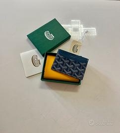 Portacarte Goyard Blu Navy