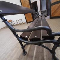 Panchina in ghisa e legno stile vintage