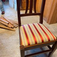 6 sedie in perfette condizioni seduta imbottita