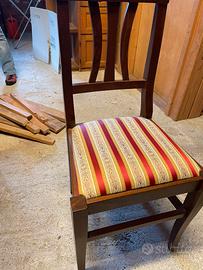 6 sedie in perfette condizioni seduta imbottita