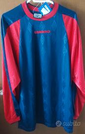 Maglia calcio Umbro Mondial blu/rossa nuova