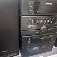 Sistema Hi-fi  samsung con radio, cassette e CD