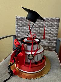 Torta scenogradica laurea Decorazione fatta a mano