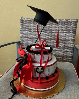 Torta scenogradica laurea Decorazione fatta a mano