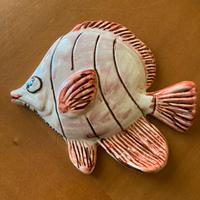 Pesce in ceramica dipinto a mano