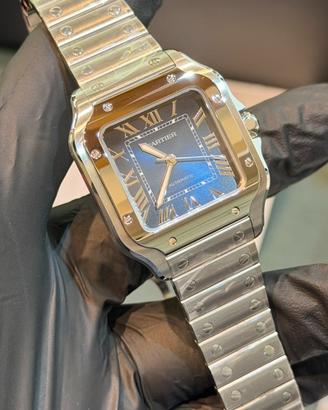 Cartier Santos Medio Blu Nuovo 2026 WSSA0063