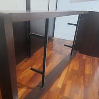 Letto singolo con comodino e rete a doghe