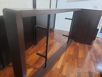 Letto singolo con comodino e rete a doghe