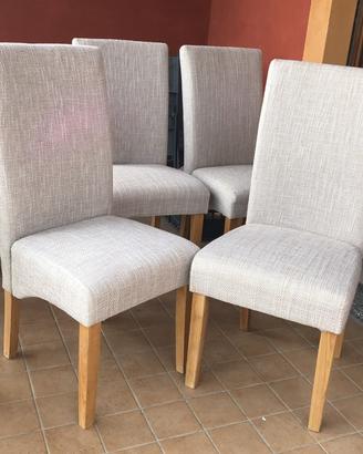 SEDIE da soggiorno 4x in stoffa, come nuove.