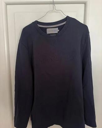 Felpa Calvin Klein Jeans con logo tono su tono