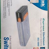 Switch D-link ethernet 8 Porte 10/100 MB DES-1008D