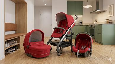 Trio Inglesina Zippy Rosso + Accessori