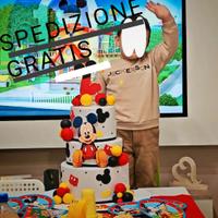 Torta scenografica topolino finta gomma compleanno