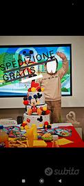 Torta scenografica topolino finta gomma compleanno