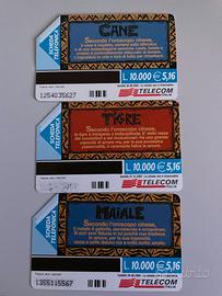 Schede Telefoniche Serie Oroscopo Cinese 3 Carte