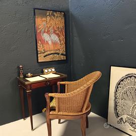 Quadro Batik Indiano con Gru 60x90 cm