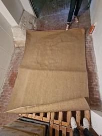 Tappeto tessitua piatta beige