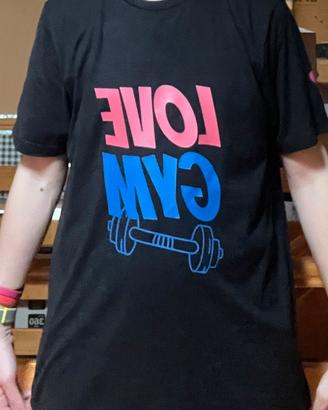T-Shirt Uomo LOVE GYM Premium - Nuova XL Cotone