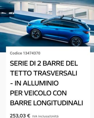 BARRE AUTO OPEL GRANDLAND X