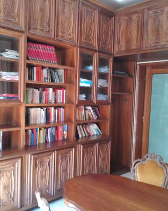 Studio / Libreria in Noce da 7,75 x 3,30 x 0,60m