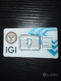 Pietra preziosa - Tourmalina Paraiba CERTIFICATA