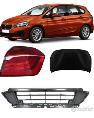 Bmw Serie 2 musata paraurti fanale freni cerchi 18