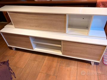 Patete soggiorno bianco e rovere