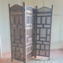 paravento indiano in legno