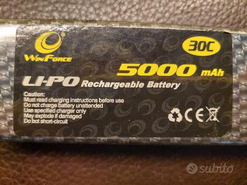 batteria lipo 5000 mah 7,4 V per automodelli RC 
