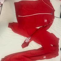 tuta completa adidas rossa