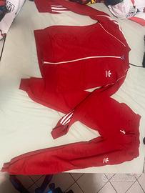 tuta completa adidas rossa