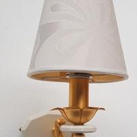 Lampada da parete applique ottone e legno 1 luce