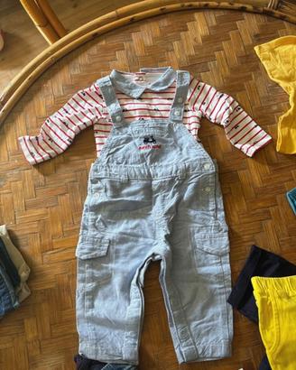 Salopette con maglietta bambino prenatal