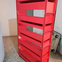 libreria rossa vintage