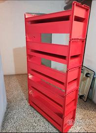 libreria rossa vintage