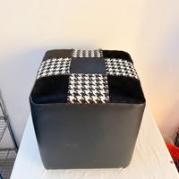 Pouf poggiapiedi in vera pelle