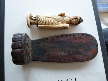 Antica statuina in materiale pregiato Cino/Giapp