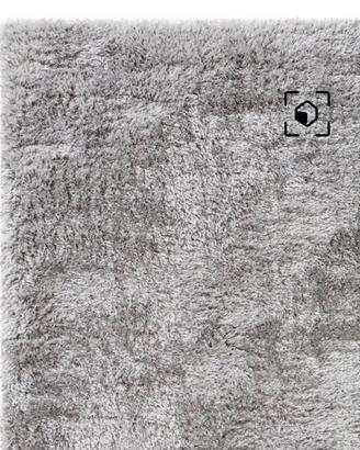 Tappeto pelo lungo grigio 200x200