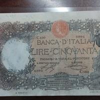 BANCONOTA 50 LIRE 2 BUOI
