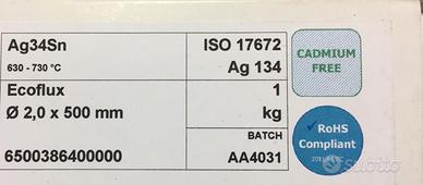 BACCHETTE RIVESTITE 2,0x500 AG 134 BRASATURA ARGEN