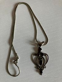 Collana argento e granato