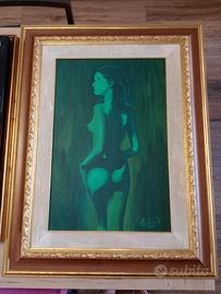 Quadro nudo in verde del 1969