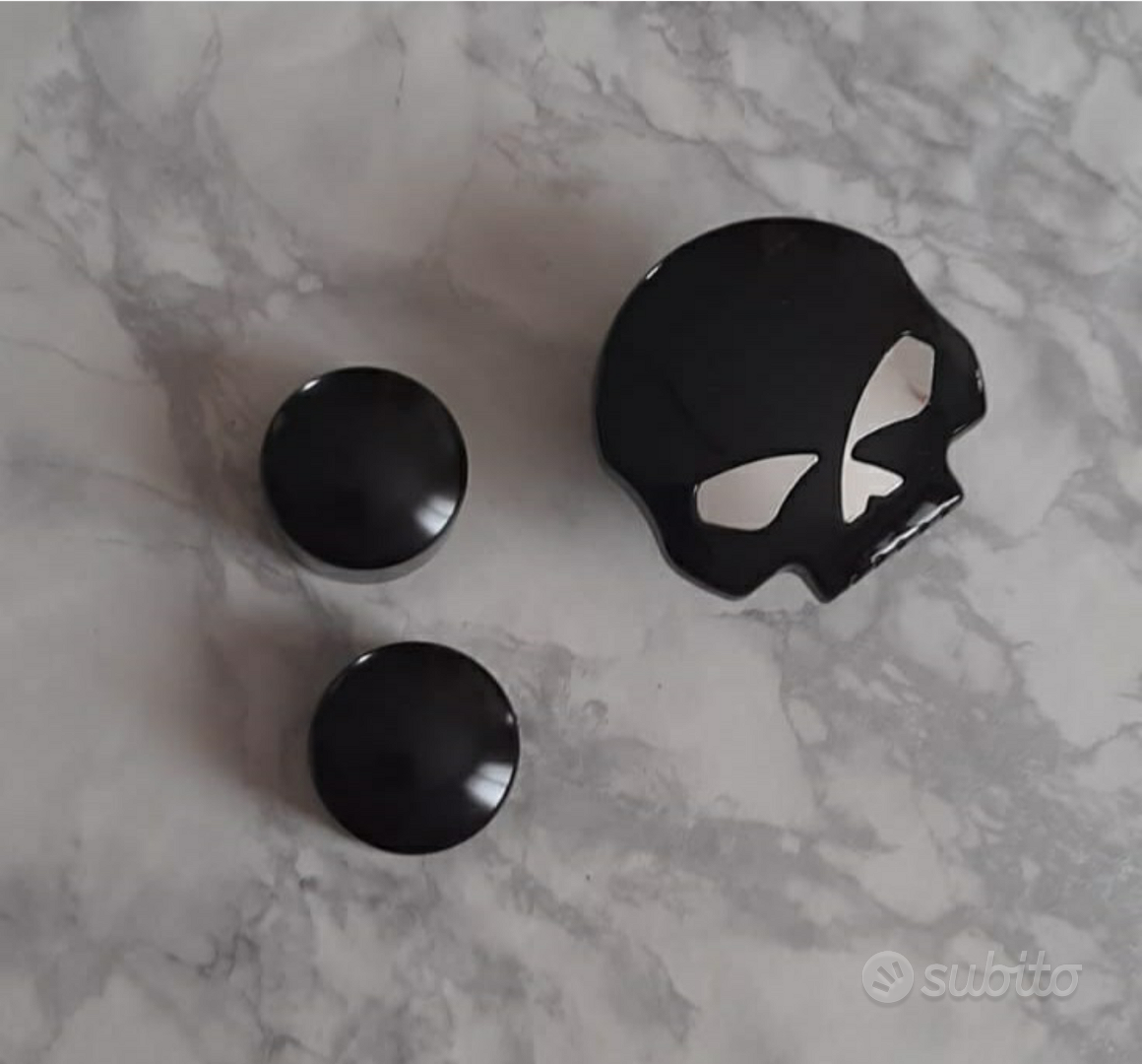 Copridadi Per Asse Anteriore Moto - Kit 2 Pezzi In Alluminio Nero Per Harley Sportster, Touring, Dyna, Softail