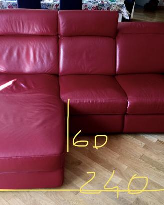 Divano in pelle Chateau d'ax penisola e relax elet