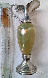 vaso in onice pakistano e peltro 