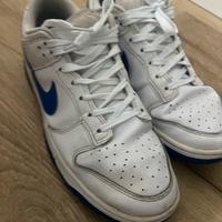 Nike Dunk Low Bianche e Blu n.44